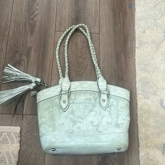 Patricia Nash Leather Zorita Tool Shoulder Handbag Purse - Picture 3 of 5